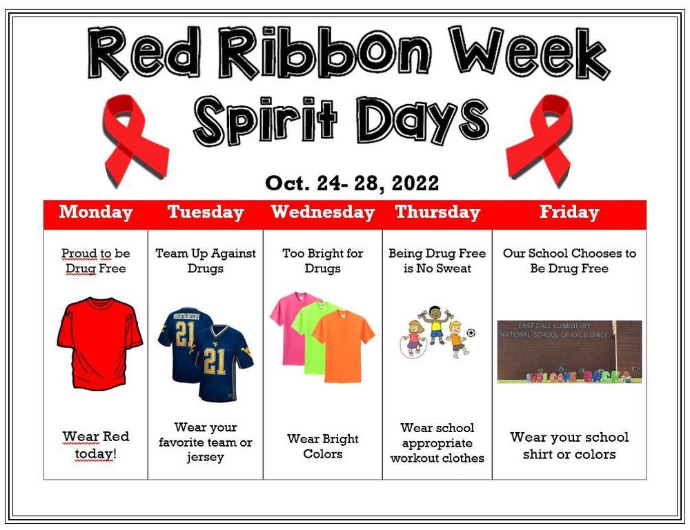 Red  Ribbon Week Spirit Days