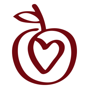 Image of the MCS apple logo - a stylized apple with a heart drawn in the middle.