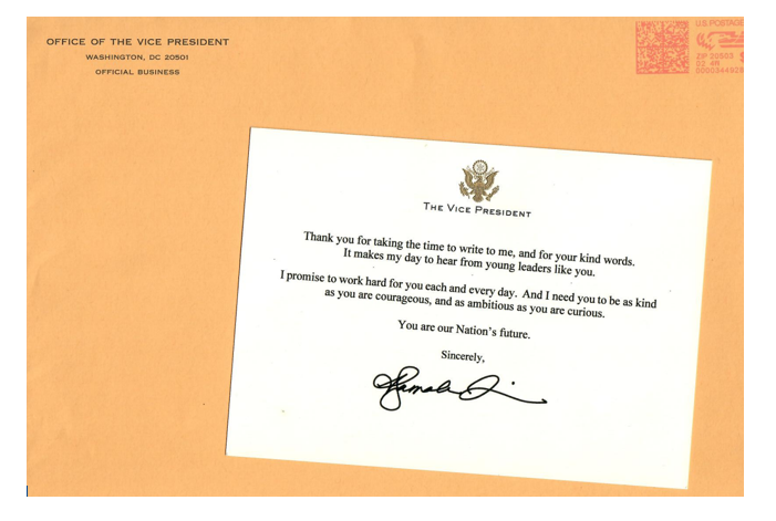 letter from VP